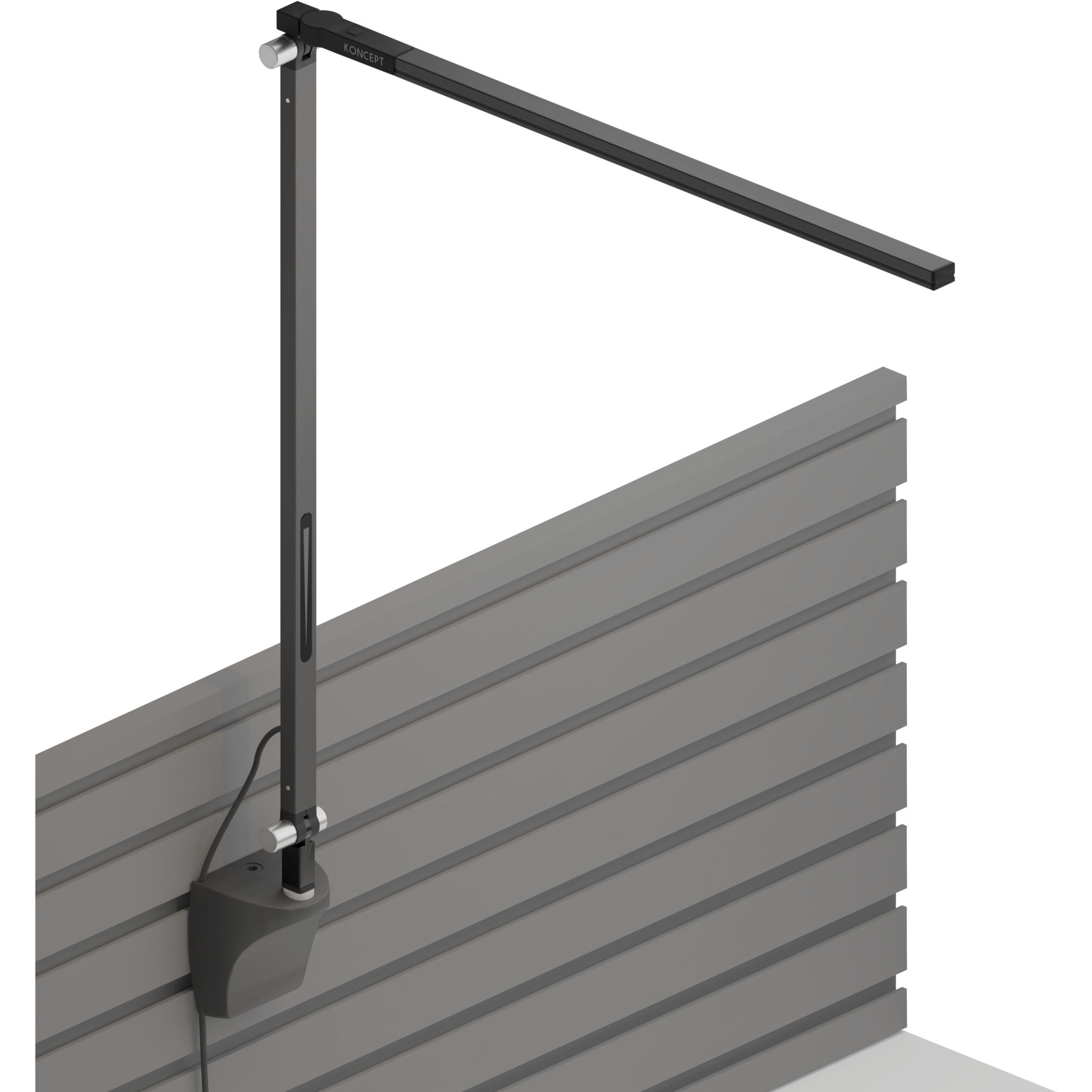 Z-Bar Solo LED 2.6 inch Metallic Black Slatwall Mount Desk Lamp Wall Light